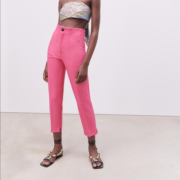Zara pink high waisted pants - Picture 4 of 5